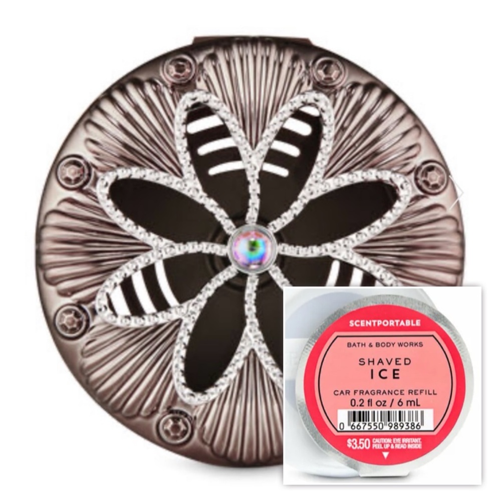 B&BW Metallic Flower Vent Clip & 2 Refills
